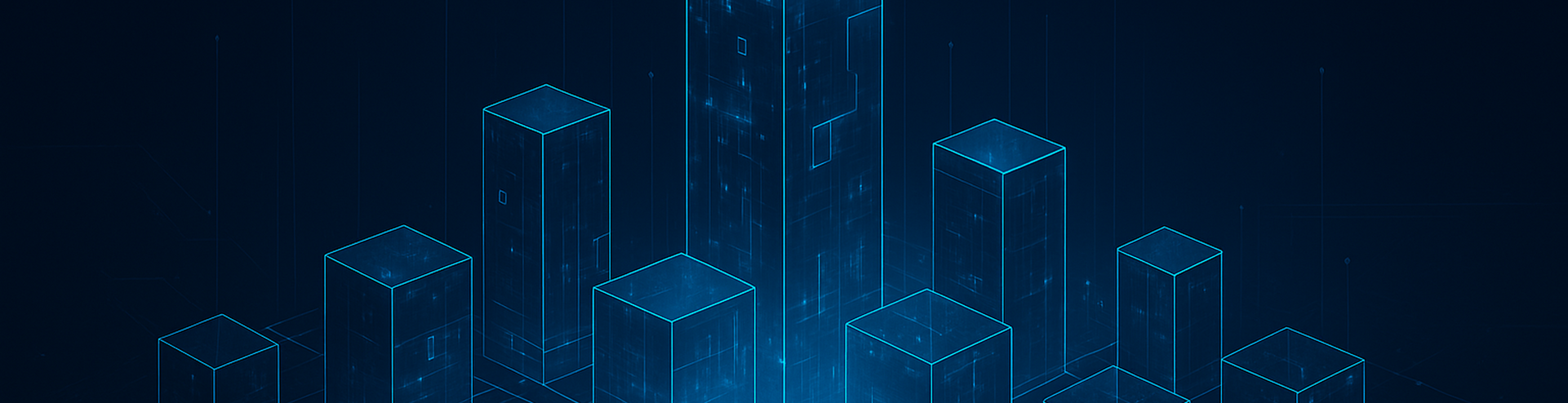 Glowing Structures Connected by a Grid